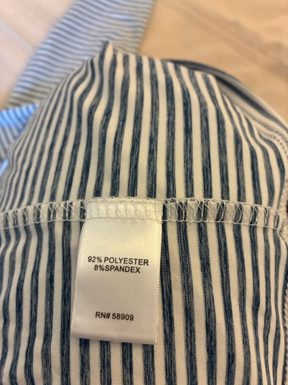 Class Club Boy’s Blue and White Striped Zip-Up Sweater - Picture 5 of 6